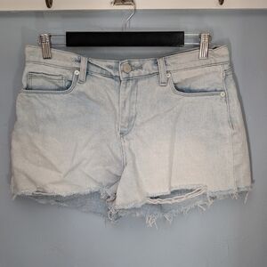 Blank NYC Light Blue Frayed Jean Shorts